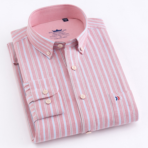 100% Cotton Multi Striped Oxford Dress Shirt