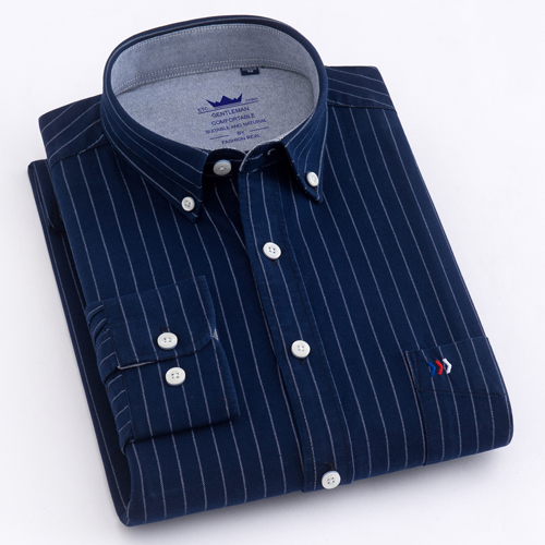 100% Cotton Multi Striped Oxford Dress Shirt