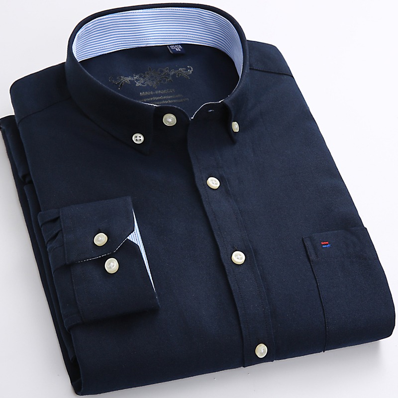 Plaid Checked Shirts Oxford Button-down Shirt