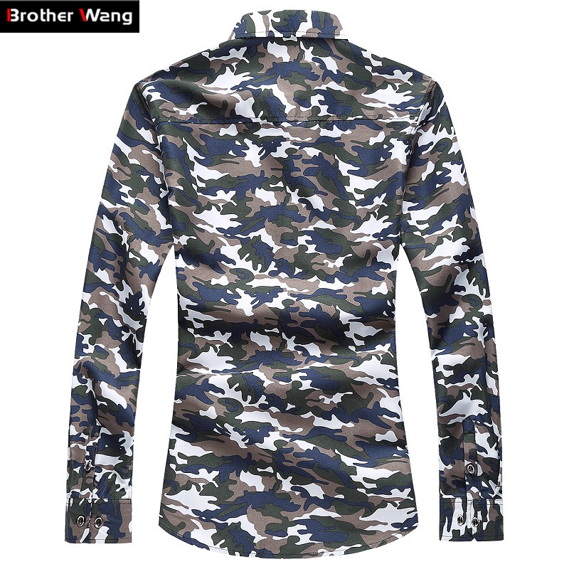 Camouflage Printed Casual Shirts Leisure Shirts