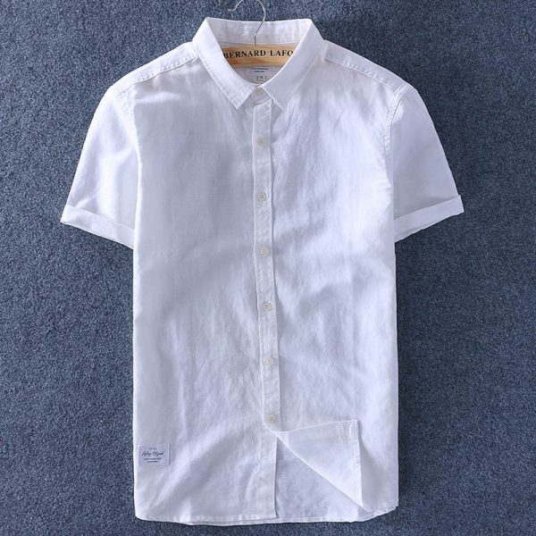 Cotton Linen Shirt Thin Top Slim Casual Shirts