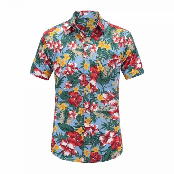 Hawaiian Shirts Cotton Casual Floral Shirt