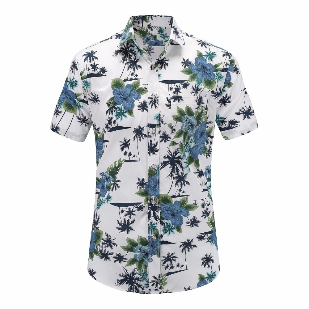 Hawaiian Shirts Cotton Casual Floral Shirt