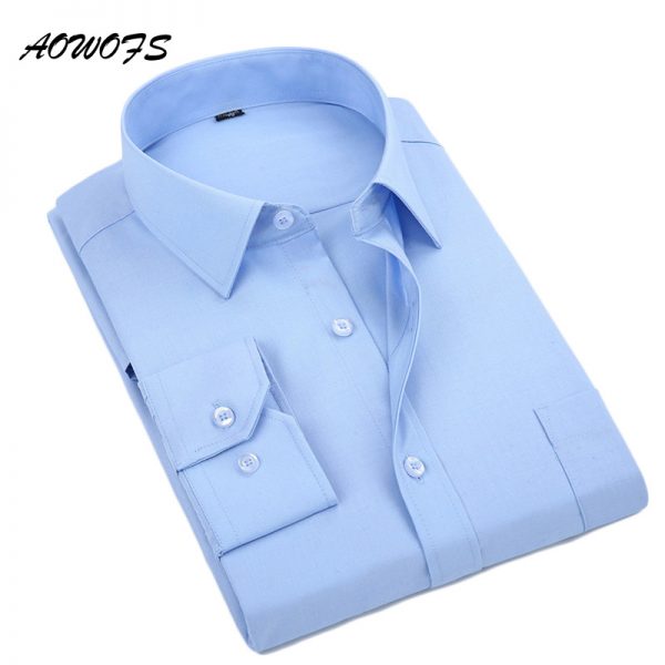 Men’s Dress Shirts Long Sleeve Office Work Shirt