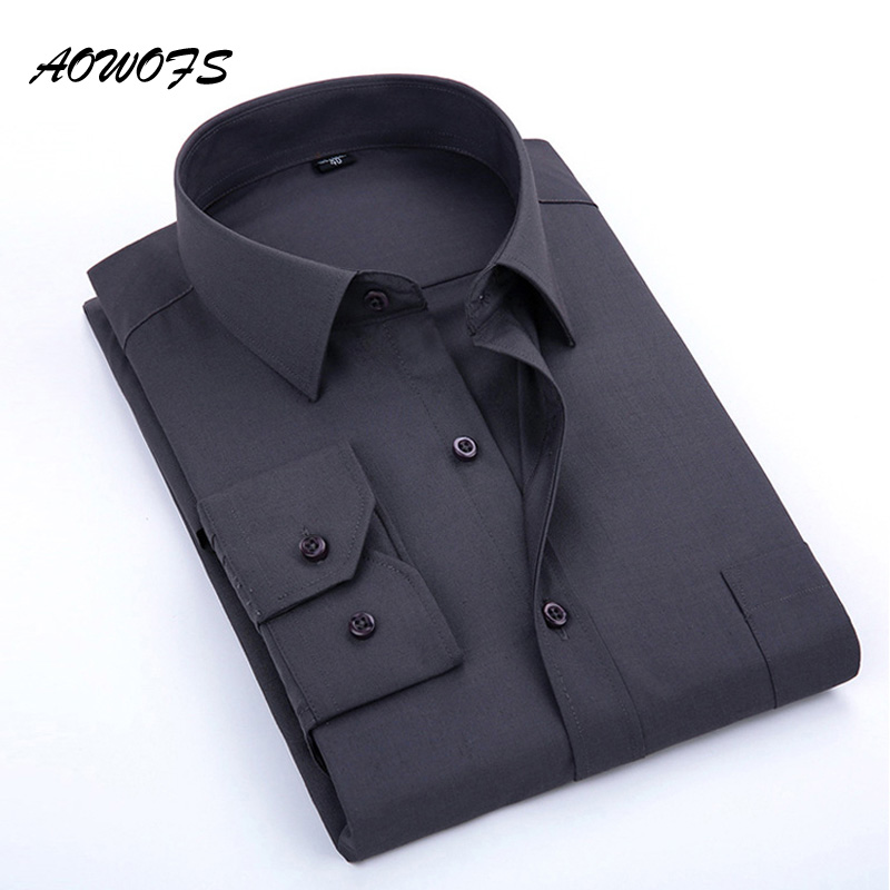 Men’s Dress Shirts Long Sleeve Office Work Shirt