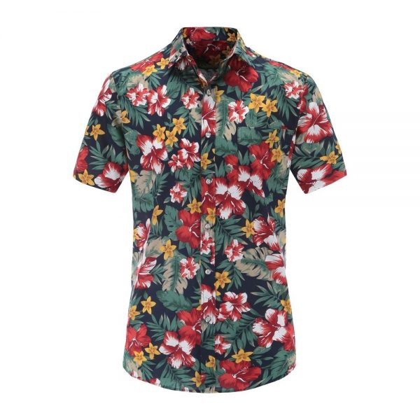 Summer Hawaiian Shirt Floral Printed Casual Shirts