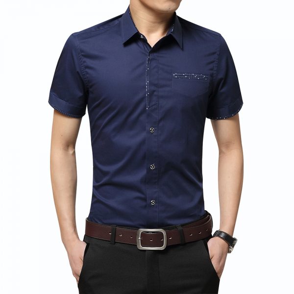 Summer Men’s Shirt Collar Cardigan Shirt