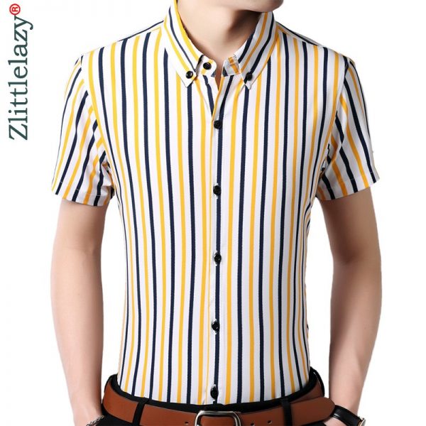 Vertical Striped Men Shirt Formal Fashions Shirts