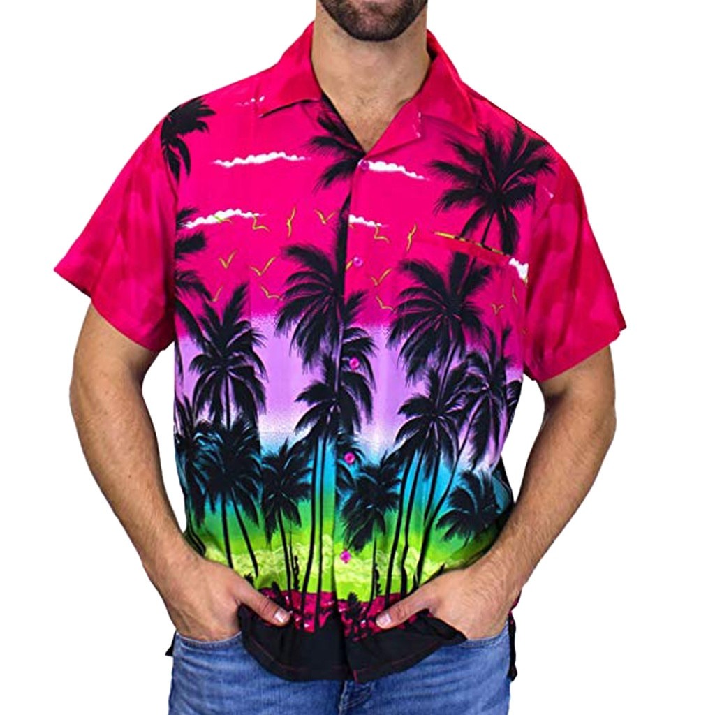 Casual Hawaii Print Beach Shirt
