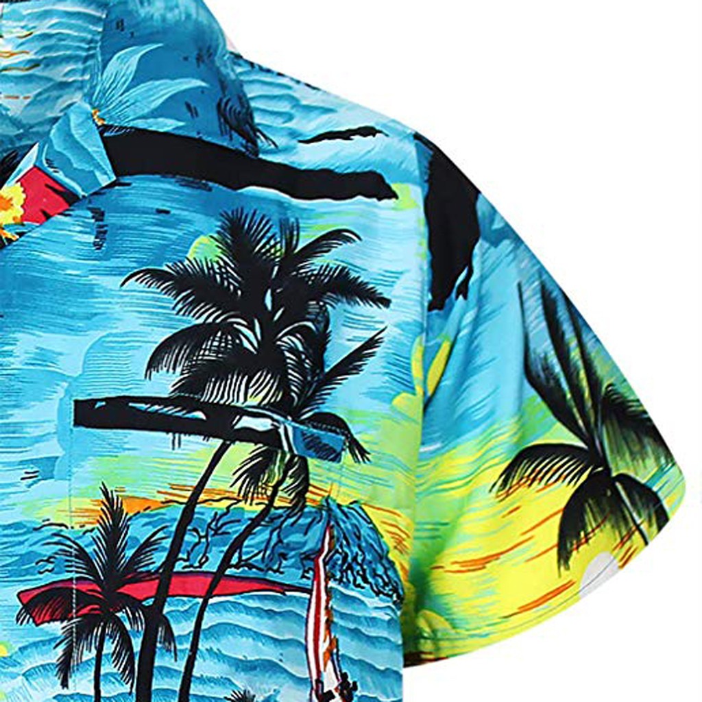 Casual Hawaii Print Beach Shirts