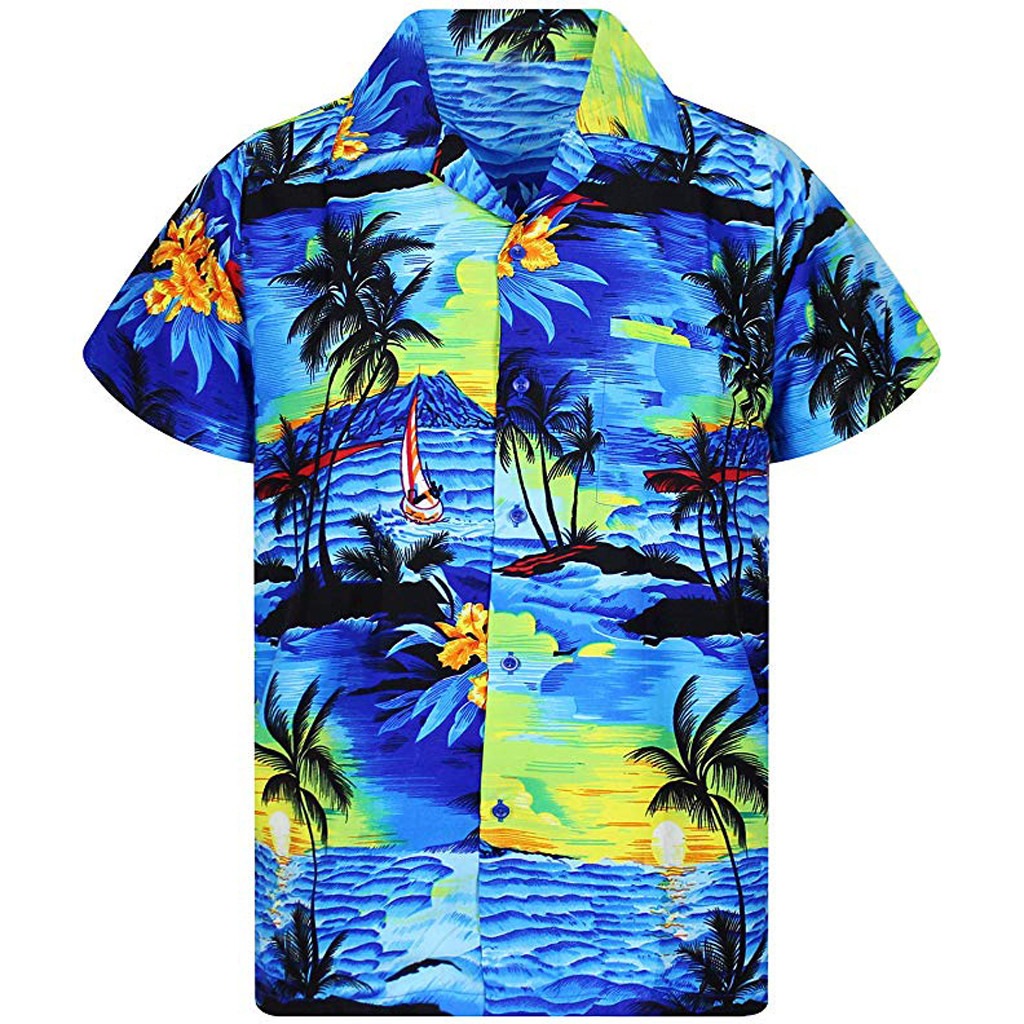 Casual Hawaii Print Beach Shirts