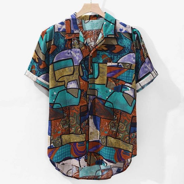 Casual Print Beach Hawaiian Shirt