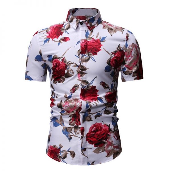 Slim Fit Flower Printed Shirts