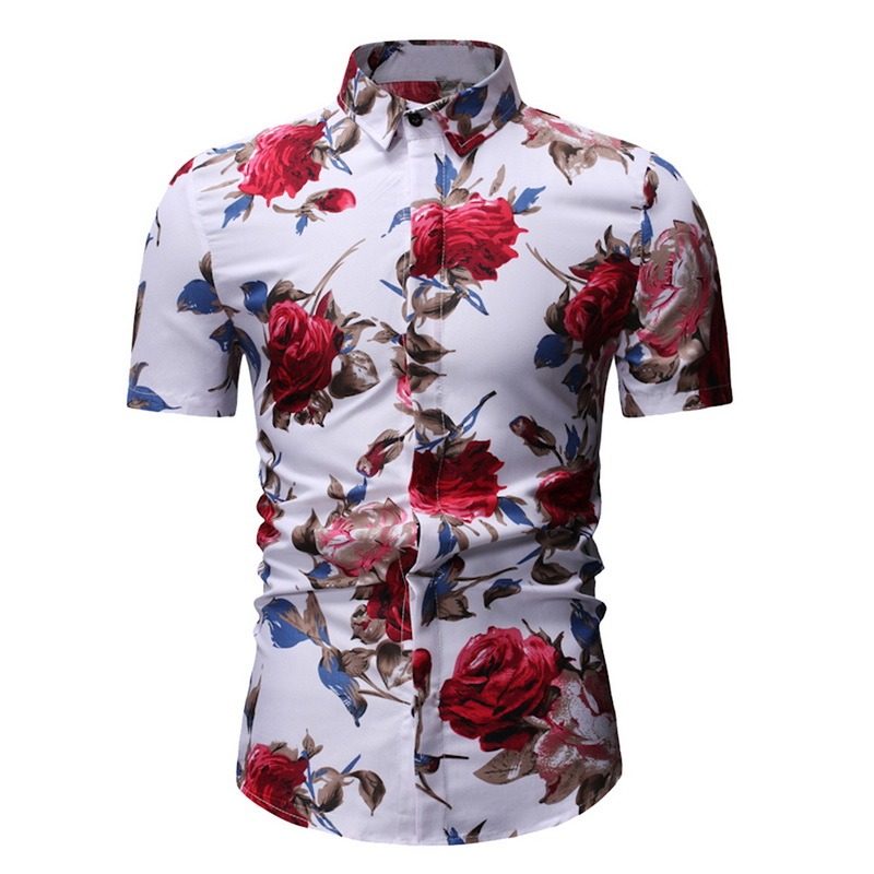 Slim Fit Flower Printed Shirts
