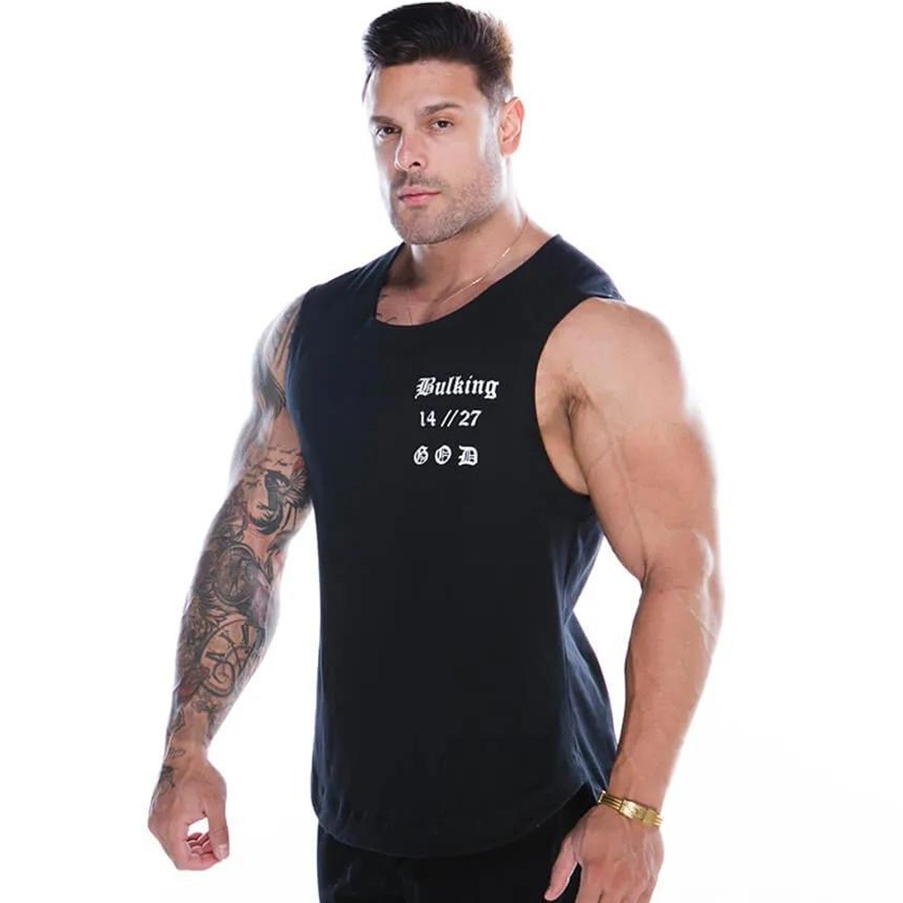 Bodybuilding Tank Tops Cotton Sleeveless Shirt