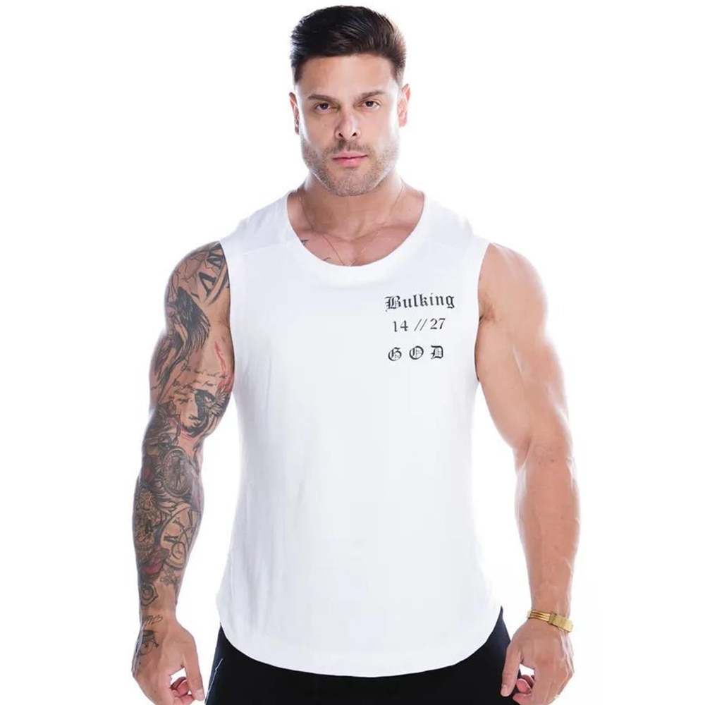 Bodybuilding Tank Tops Cotton Sleeveless Shirt