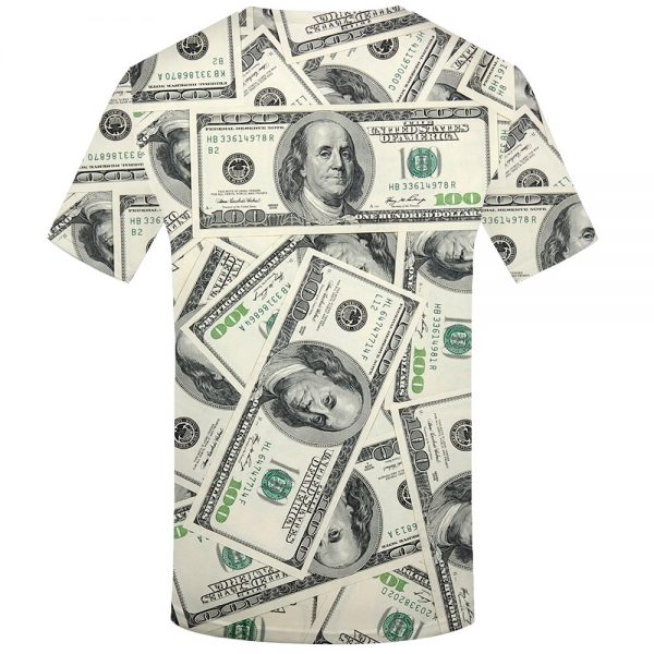Dollar T Shirt Men Money Tshirts Gothic 3d T-shirt