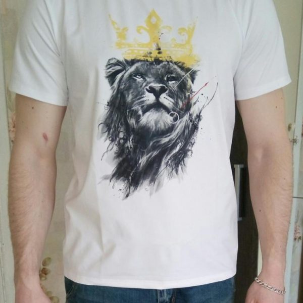 Lion Printed T-shirt Funny Tee Shirts Hipster