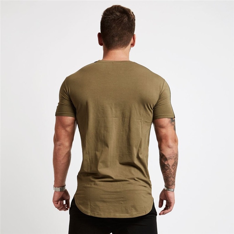 Short Sleeve Cotton T shirt Fitness Slim T-shirts