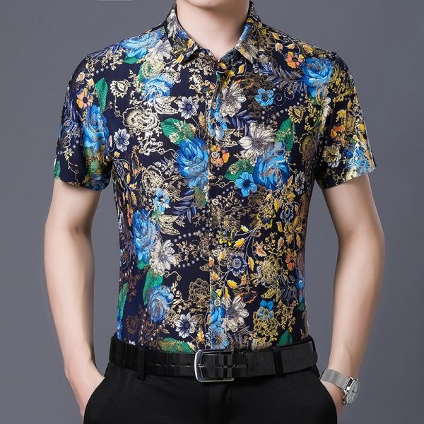 Hawaiian Style Fashion Silk Shirts
