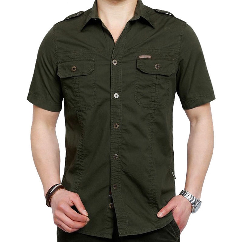 Summer Army Short Sleeve Shirt